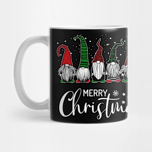 Cute Xmas Gnomes In Plaid Hats Merry Christmas Gift Fabulous Mug